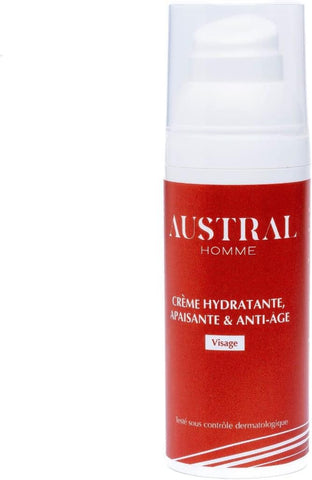- Crème Hydratante, Apaisante & Anti-Âge - Soin Visage Complet Anti-Âge Bio Pour Homme - Réduction Des Rides - Fort Pouvoir Nutritif - Fabriquée En France - 50 Ml