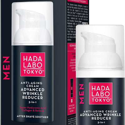 Hada Labo Tokyo Men Anti-Aging Hyaluron Cream Advanced Wrinkle Reducer Day & Night Cosmetics Pour Hommes